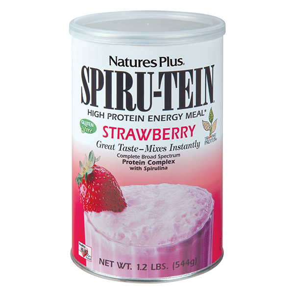 Natures Plus Spiru-tein Protein Shake Strawberry 544gm